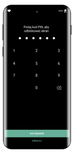 Odblokowanie ekranu urządzenia mobilnego